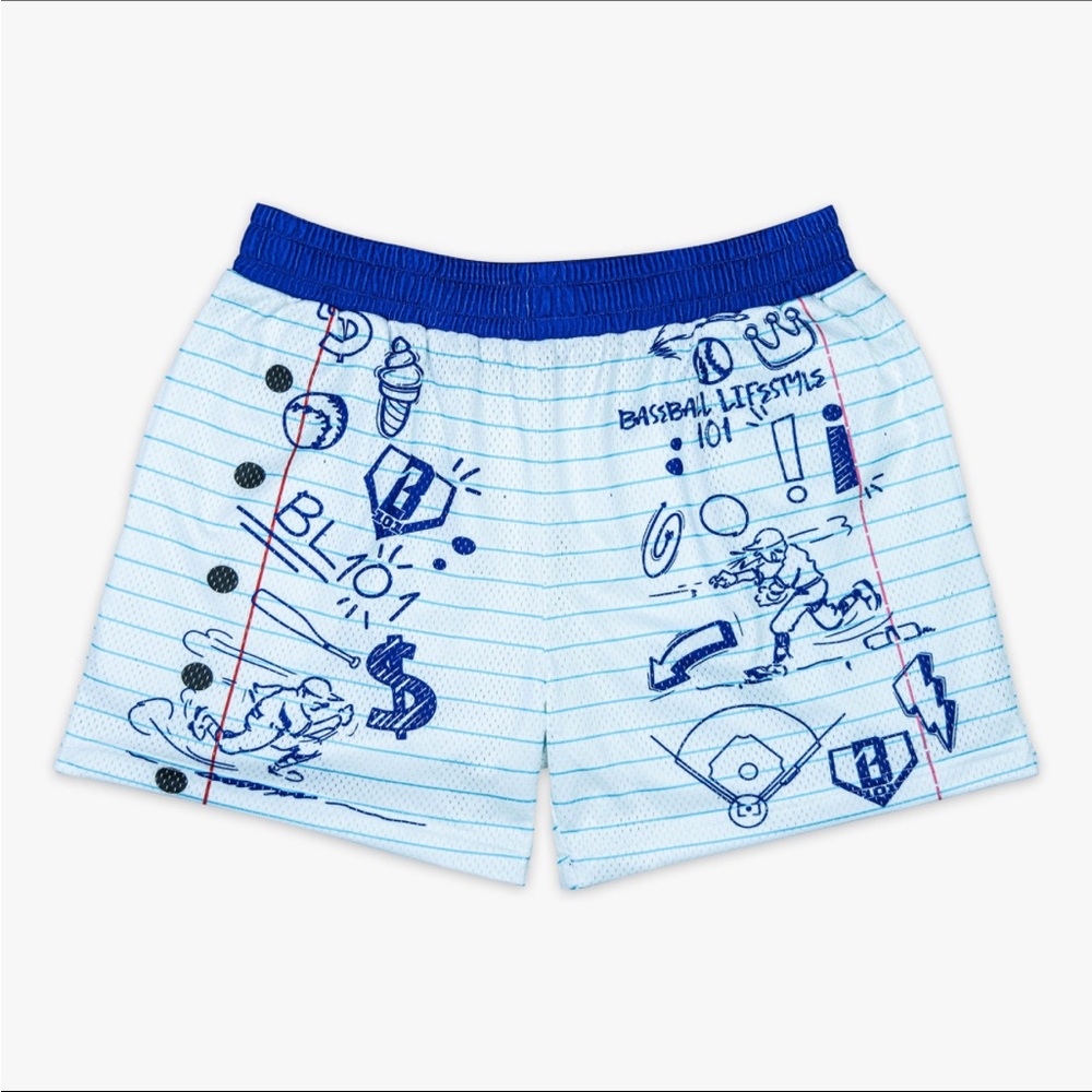 NWT, Youth Large Baseball Lifestyle Doodle Shorts